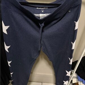 Navy Star-Striped  Sweatpants